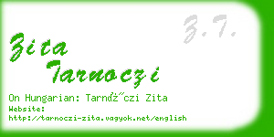 zita tarnoczi business card